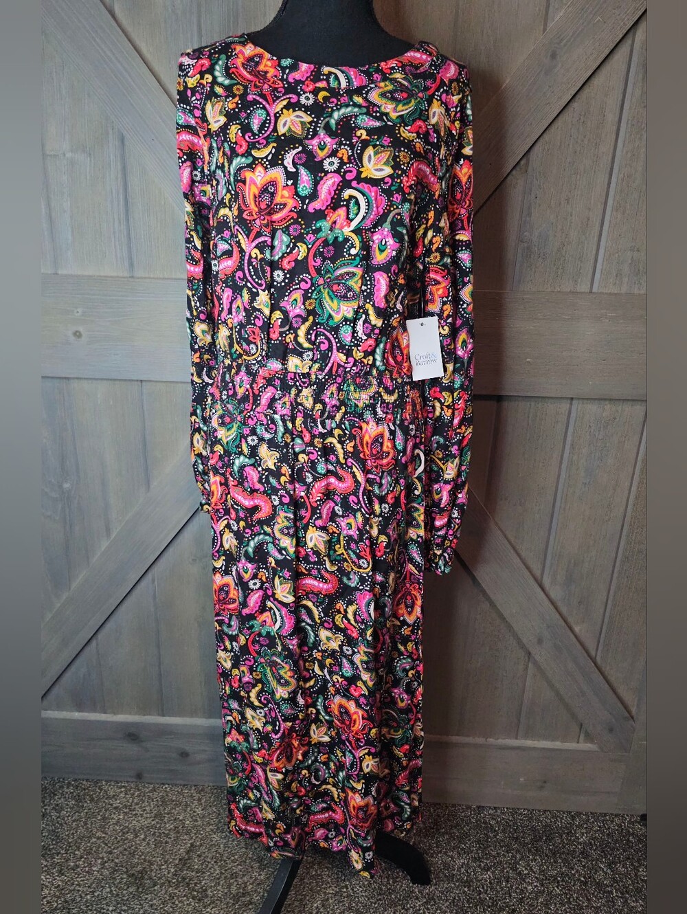 Nwt Croft & Barrow Floral Paisley Maxi Dress sz Medium